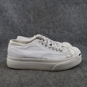 Jack Purcell Converse Shoes Womens 8 Platform Sneakers Leather White Lace Up